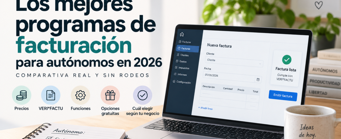 Los mejores programas de facturación para autónomos en 2026: comparativa