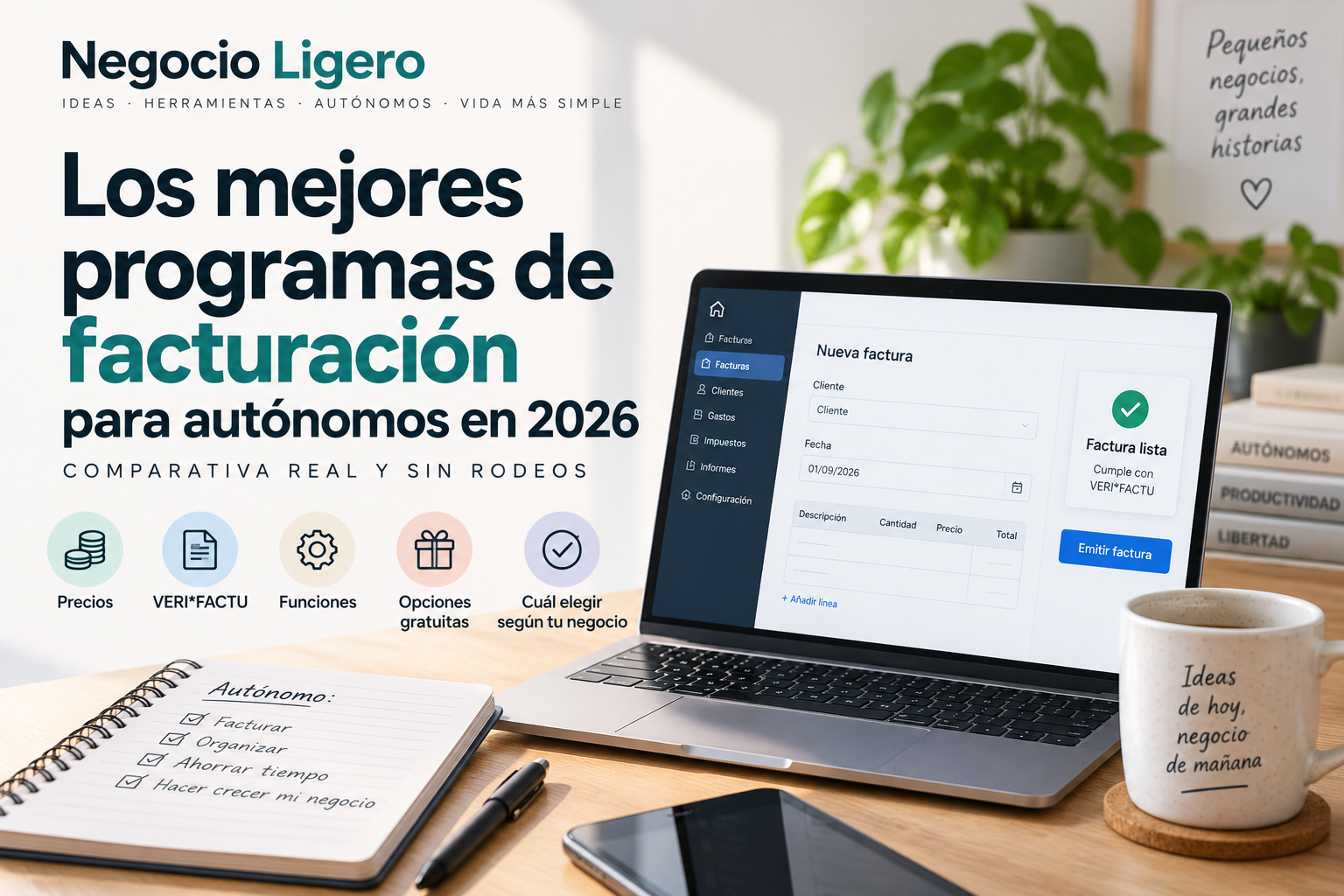 Los mejores programas de facturación para autónomos en 2026: comparativa