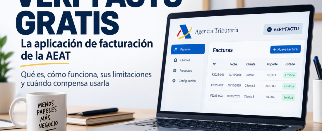 VeriFactu gratis: cómo funciona la aplicación de facturación de la AEAT