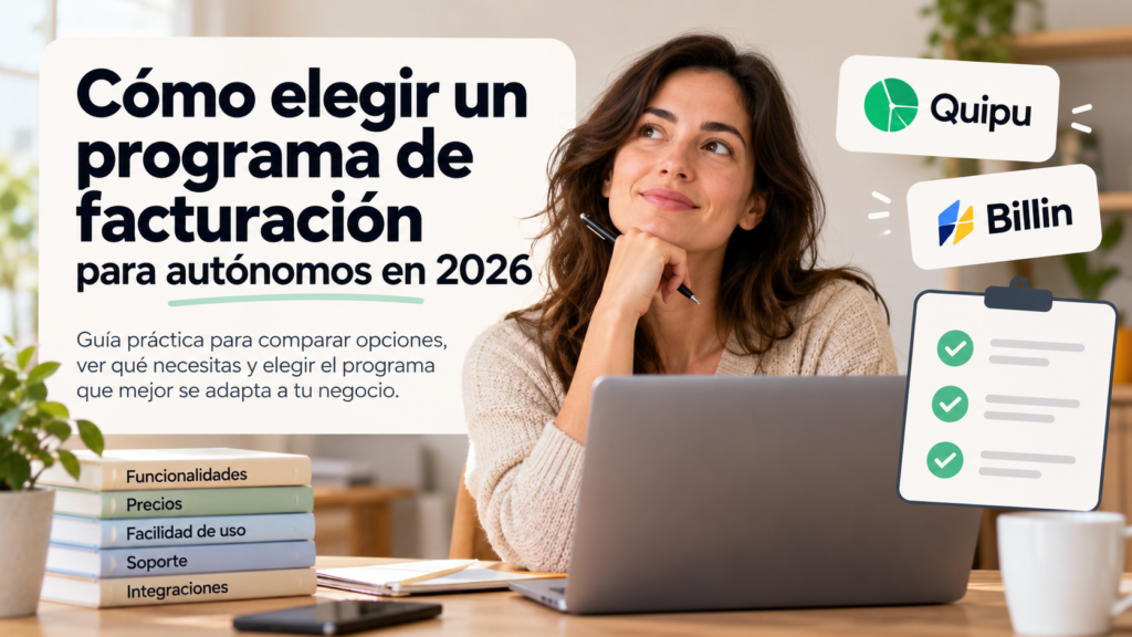 Cómo elegir un programa de facturación para autónomos en 2026